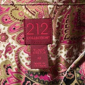 Colorful Paisley Blouse - 3/4 sleeve - stretchy with a slight sheen fabric